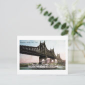 Queensboro Bridge naar New York City Briefkaart (Staand voorkant)