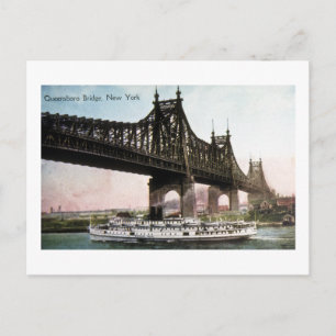 Queensboro Bridge naar New York City Briefkaart