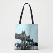 Queensboro Bridge Nautical Ocean Beach Tote Bag (Voorkant)