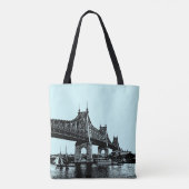 Queensboro Bridge Nautical Ocean Beach Tote Bag (Achterkant)