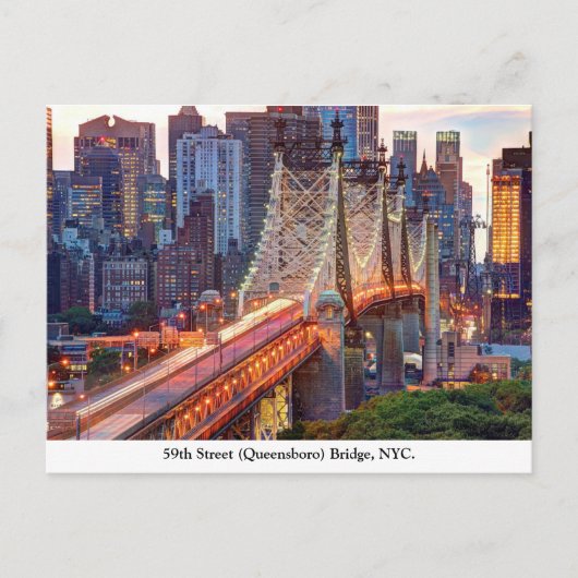 Queensboro Bridge, New York Briefkaart (Voorkant)