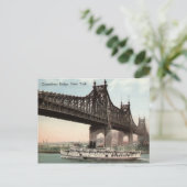 Queensboro Bridge, New York City 1915  Briefkaart (Staand voorkant)