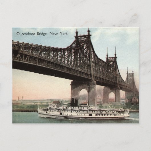 Queensboro Bridge, New York City 1915  Briefkaart (Voorkant)