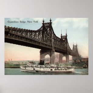 Queensboro Bridge, New York City 1915  Poster