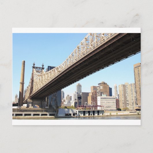 Queensborough Bridge en Manhattan Briefkaart (Voorkant)