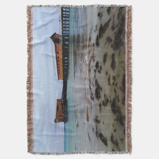 Queenscliff Dreaming Cotton Throw Blanket Deken (Voorkant Verticaal)