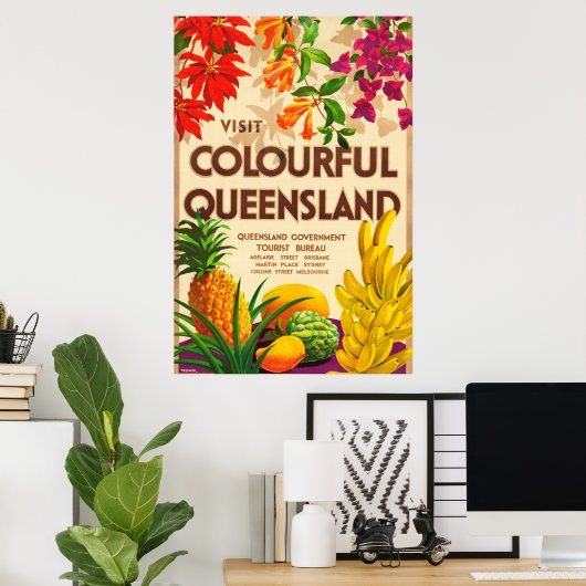 Queensland Australia Tourism Poster (Thuiskantoor)
