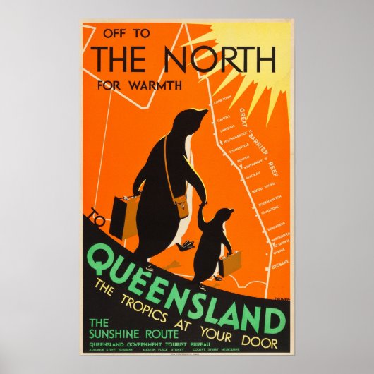 Queensland, Australia Travel Poster (Voorkant)