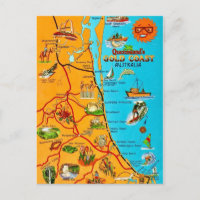 Queensland Australië Kust Kaart