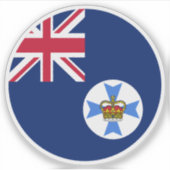 Queensland Australië Vlag Sticker (Voorkant)