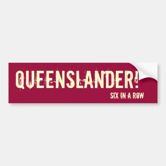 Queensland-bumpersticker Bumpersticker (Voorkant)