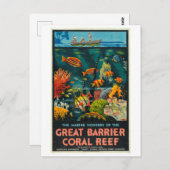  Queensland Coral Great Barrier Reef Briefkaart (Voorkant / Achterkant)