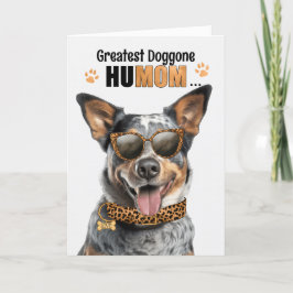 Queensland Heeler Dog Greatest HuMOM Moederdag Feestdagen Kaart