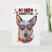 Queensland Heeler Dog houdt van je Valentijn Feestdagen Kaart (Voorkant)