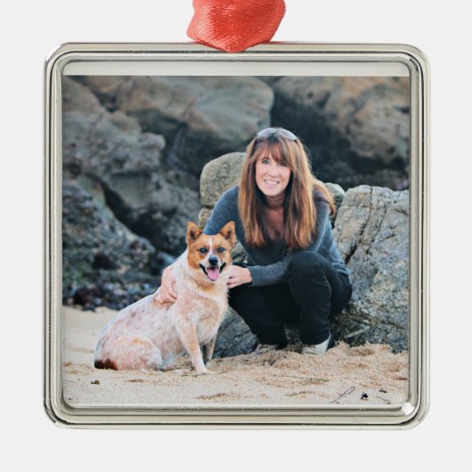 Queensland Red Heeler - Lucy Metalen Ornament (Voorkant)