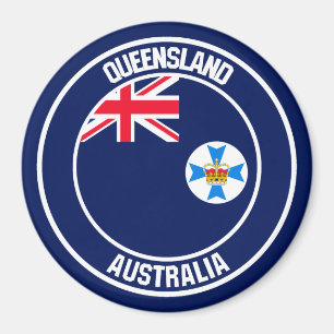 Queensland Round Emblem Magneet