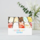 Queensland sorbet Australië grappig modern reizen Briefkaart (Staand voorkant)