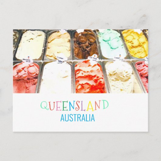 Queensland sorbet Australië grappig modern reizen Briefkaart (Voorkant)