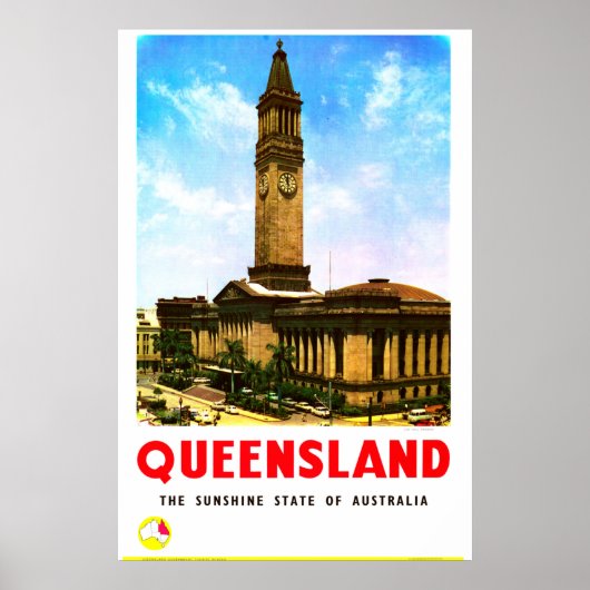 Queensland Sunshine State Brisbane Poster (Voorkant)