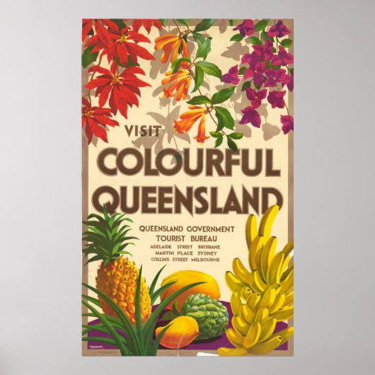 Queensland Travel Poster (Voorkant)
