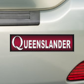 Queenslander. Australiërs die in Queensland wonen. Bumpersticker (Op auto)