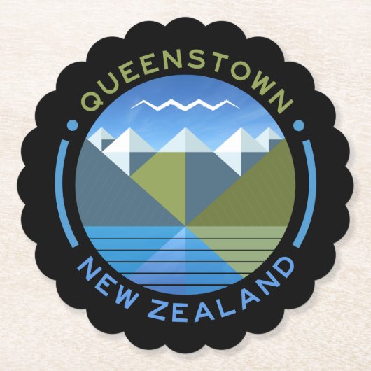 QUEENSTOED ZUID - ISLAND NIEUW - ZEELAND KARTONNEN ONDERZETTERS (Voorkant)