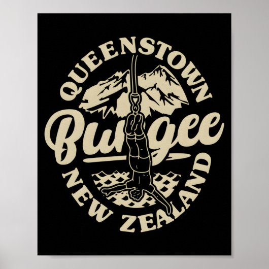 Queenstown Bungee Jump New Zealand Bungee Extreme  Poster (Voorkant)