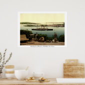 Queenstown - Cobh Harbor Cork & stoomschip Poster (Keuken)