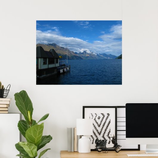 Queenstown Lakeside Dock Poster (Thuiskantoor)