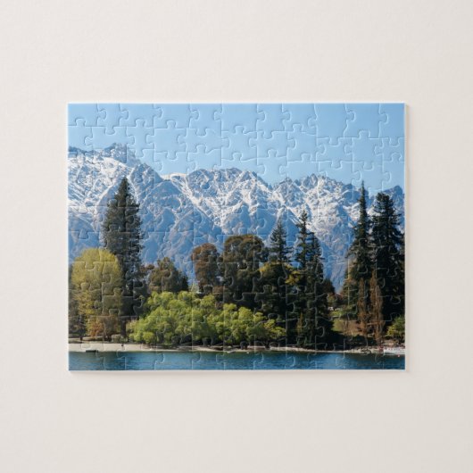 Queenstown Mountains and Trees Landscape Foto Legpuzzel (Horizontaal)
