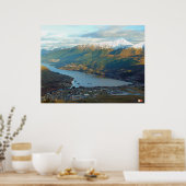 Queenstown Mountainview Nieuw-Zeeland Poster (Keuken)
