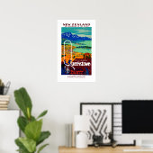  Queenstown New Zealand Travel Poster (Thuiskantoor)