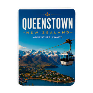 🏔️ Queenstown Nieuw-Zeeland Avontuur Huis Decorat Magneet