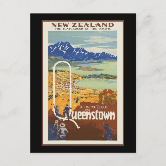 Queenstown Nieuw-Zeeland Briefkaart (Voorkant)