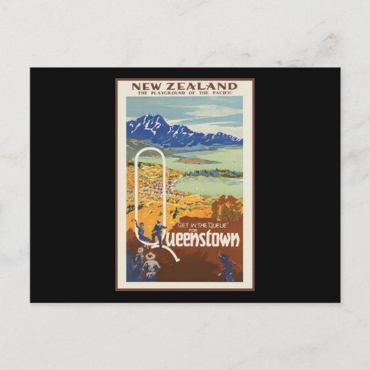 Queenstown Nieuw-Zeeland Briefkaart (Voorkant)