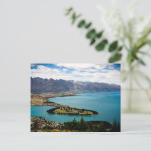 Queenstown Nieuw-Zeeland Lake uitzicht. Feestdagenkaart