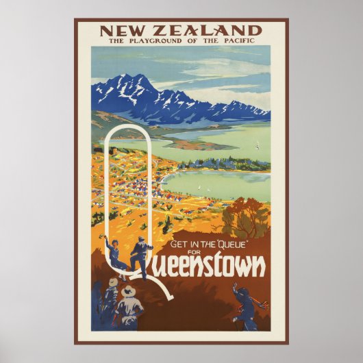 Queenstown Nieuw-Zeeland Poster (Voorkant)