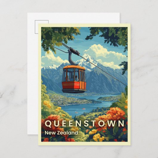 Queenstown, Nieuw-Zeeland Prachtige berg Uitzichte Briefkaart (Voorkant / Achterkant)