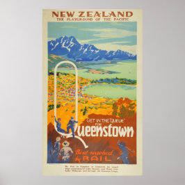 Queenstown Nieuw-Zeeland reizen Poster