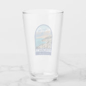 Queenstown Nieuw-Zeeland Travel Art Vintage Glas (Achterkant)