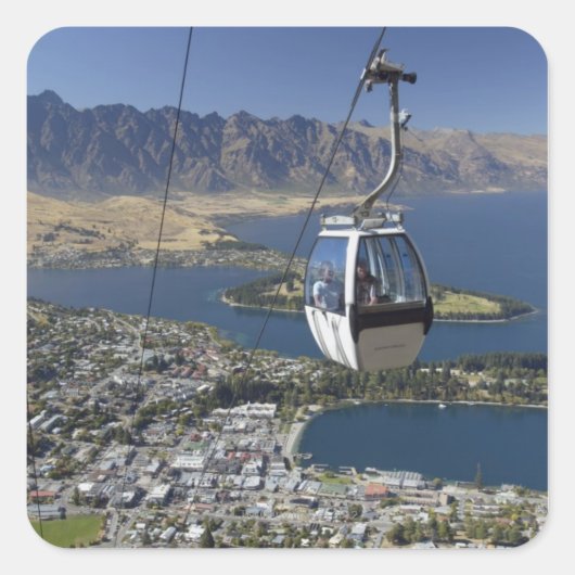 Queenstown, Nieuw-Zeeland Vierkante Sticker (Voorkant)