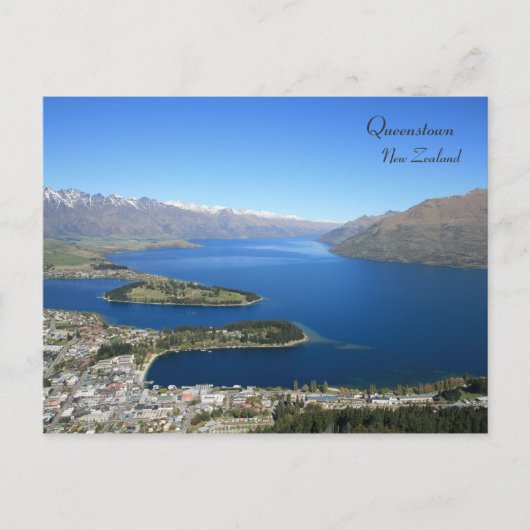 Queenstown van Bob's Peak, Nieuw-Zeeland - Briefka Briefkaart (Voorkant)