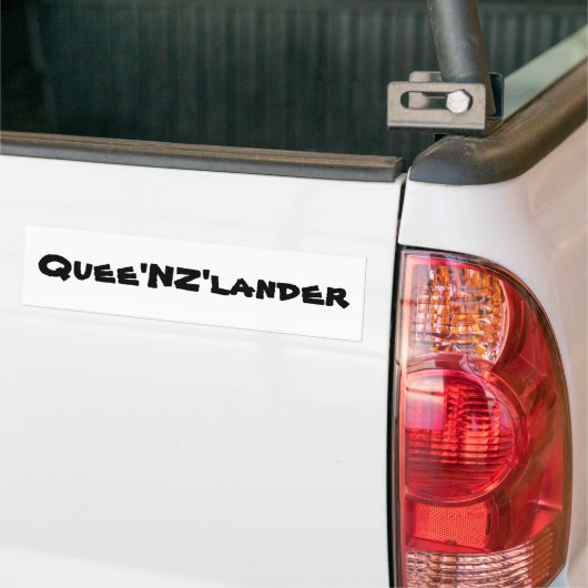 Quee'NZ'lander Bumpersticker (Op Truck)