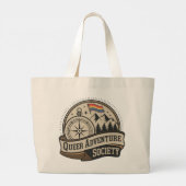 Queer Adventure Society:  ontdekkingsreiziger Canv Grote Tote Bag (Achterkant)