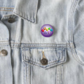 Queer AF 3D Regenboog Knop Ronde Button 3,2 Cm (In situ)
