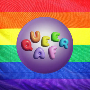 Queer AF 3D Regenboog Knop Ronde Button 3,2 Cm