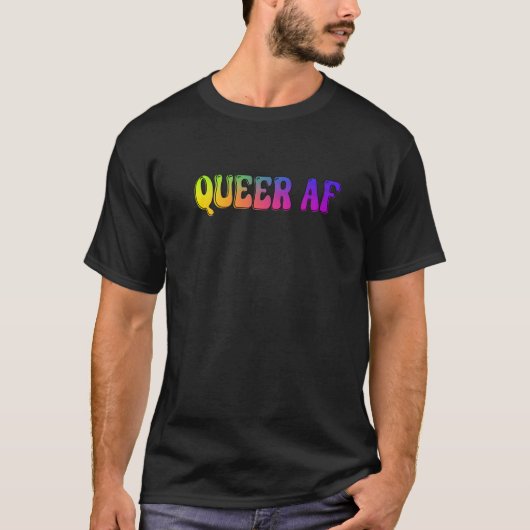 Queer AF Bubble T-shirt (Voorkant)