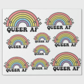 Queer AF Gay Pride Lesbian Trans Bisexual LGBTQ Cadeaupapier (Vlak)