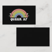 Queer AF Gay Pride Lesbian Trans Bisexual LGBTQ Visitekaartje (Voorkant / Achterkant)