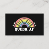 Queer AF Gay Pride Lesbian Trans Bisexual LGBTQ Visitekaartje (Voorkant)